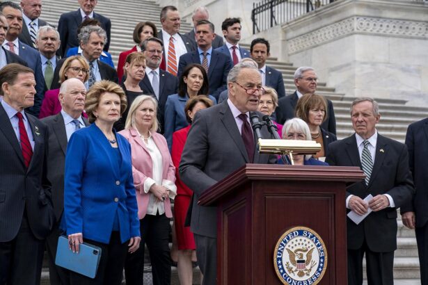 Senate Dems blast GOP over late-night passage of blueprint to protect Trump agenda